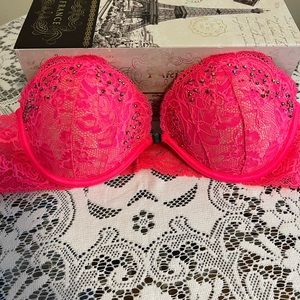 Victoria Secret Pink beaded strapless bra. 36B